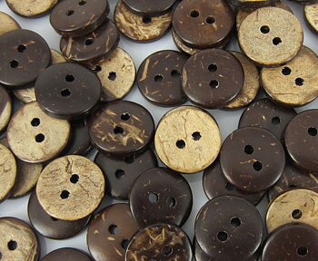 Coconut Buttons, 15 mm