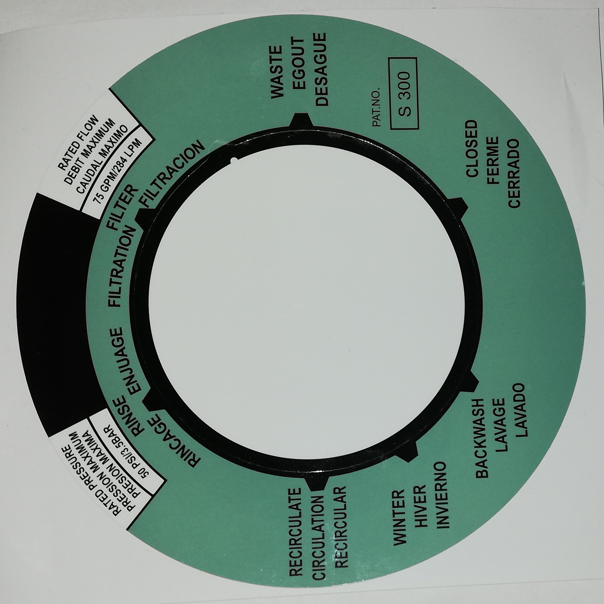 Klisterdekal till sandfilter