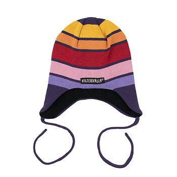 knitted hat with strings VERBIER
