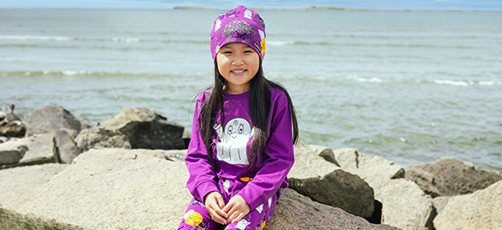 Colorful children's clothes with the little ghost Laban
