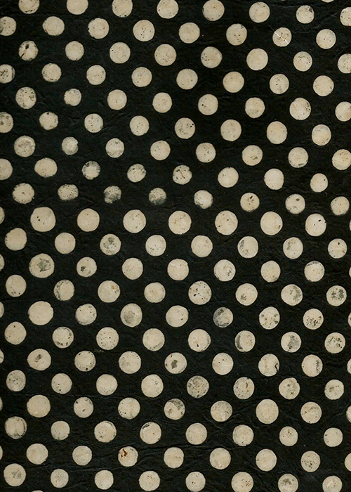 Batik with dots, black