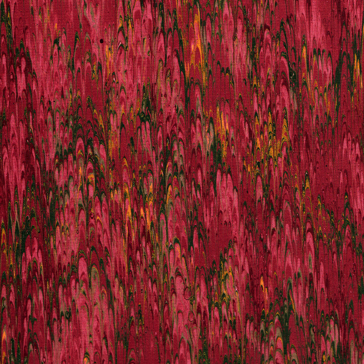 Kammarmor, vinröd/rosa/grön/guld