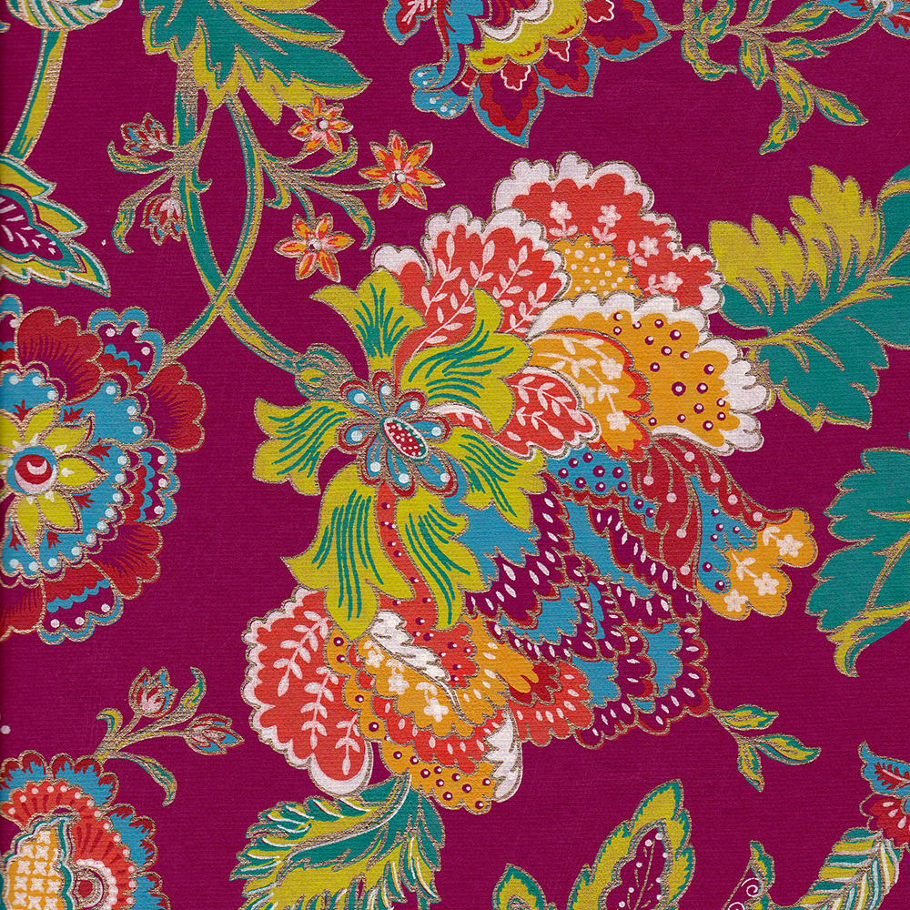 Flower pattern, fuchsia