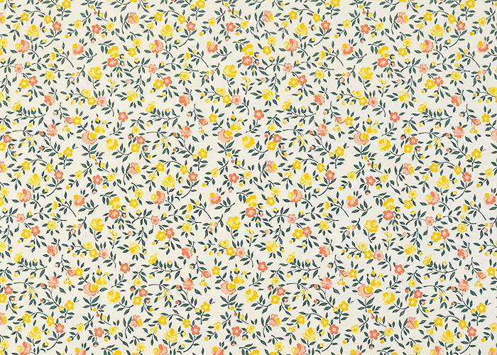 Små blommor, gul & orange