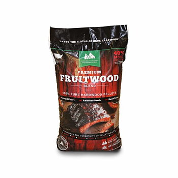 12,7 kg GMG Premium Fruitwood Blend. ( blend of cherry, beech, and pecan )