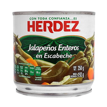 Herdez Chiles Jalapeños Enteros Herdez 350 g.