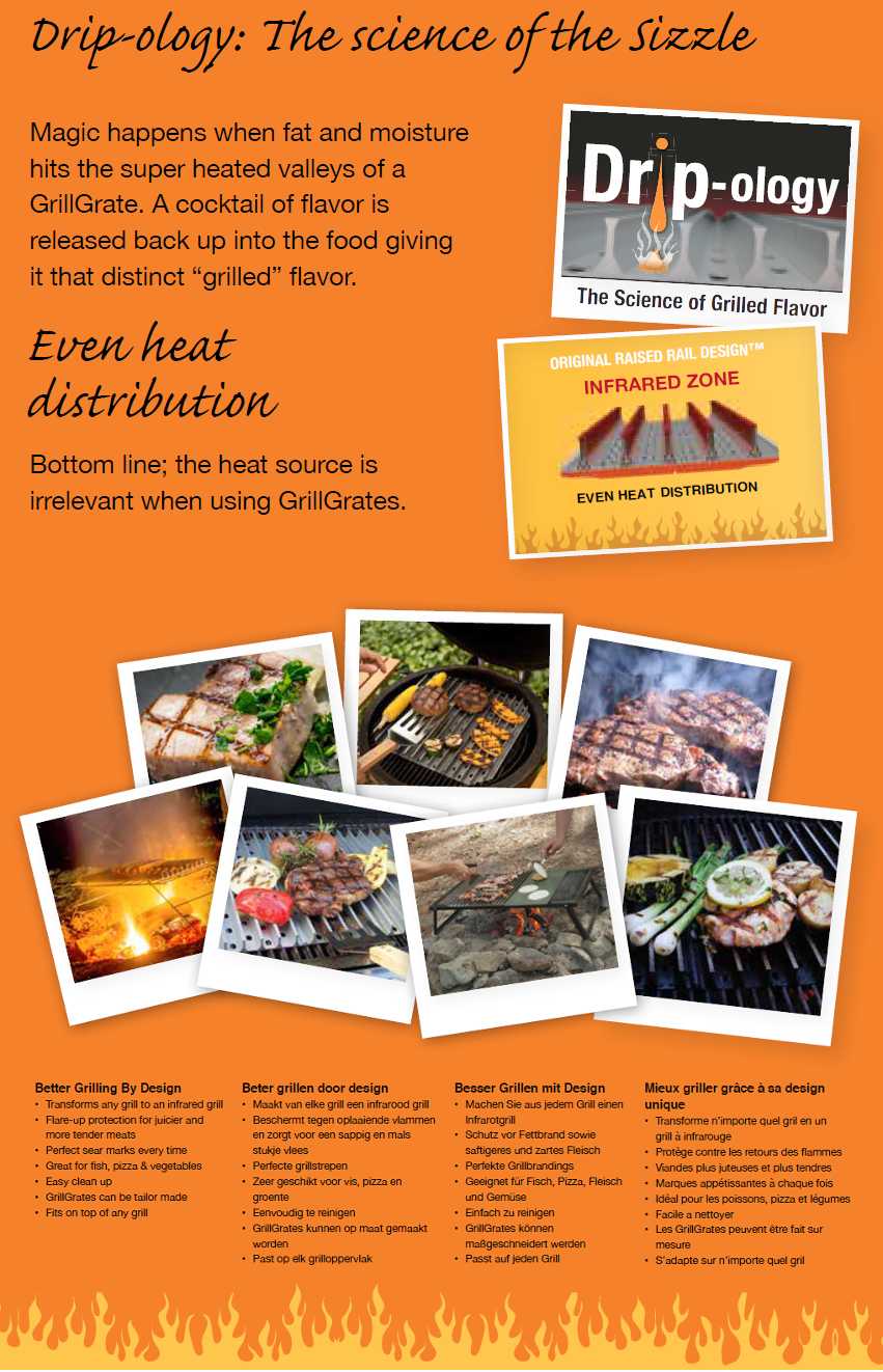 GrillGrates Set - 2 Panel 26,7 X 35cm + GrateTool - 10