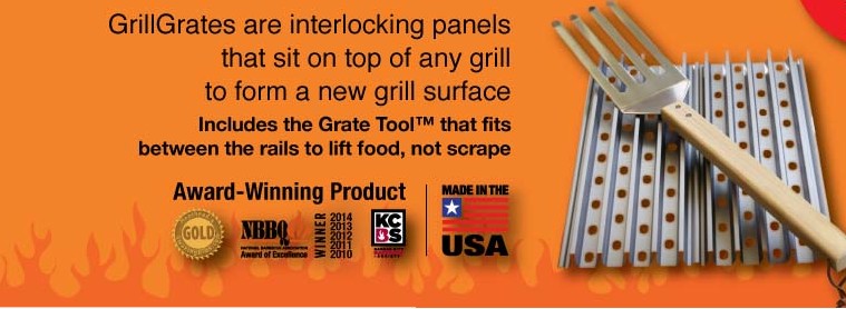 GrillGrates Set - 2 Panel 26,7 X 35cm + GrateTool - 9