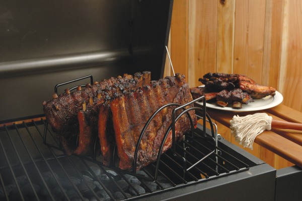 Charcoal Companion Non-Stick Reversible Roasting / Rib Rack - 4