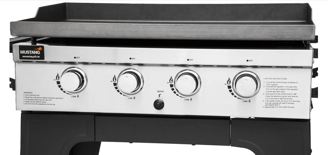 "Flat Top" Gasolgrill MUSTANG BBQ PARILLA med 4 brännare - 7