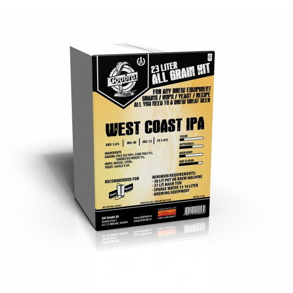Coobra All Grain Kit – West Coast IPA 23 L
