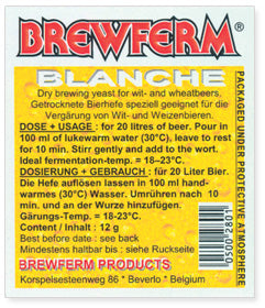 Bierhefe BREWFERM Blanche 12 gr. (Weizenhefe)