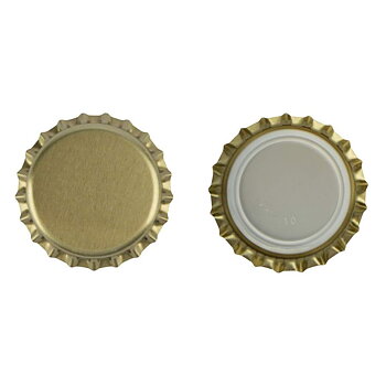 Kultakruunukorkki 29 mm samppanjapulloille 100 kpl