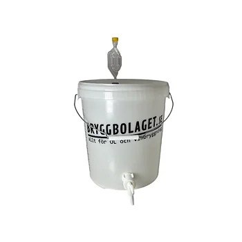 16 liter brygspand m. gærrør og hane