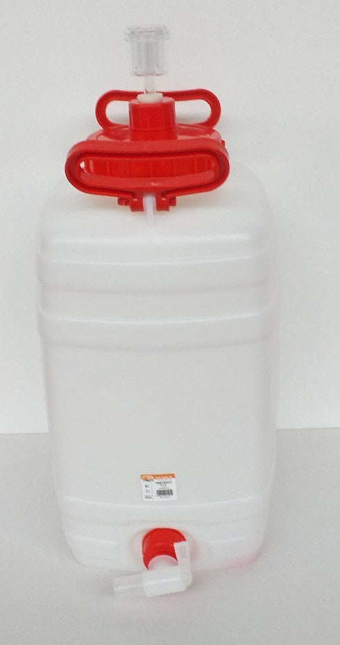 25 liter gærtank med hane og gærrør
