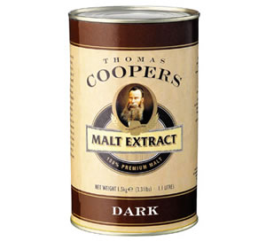 Coopers Malzextrakt dunkel 1,5 kg.