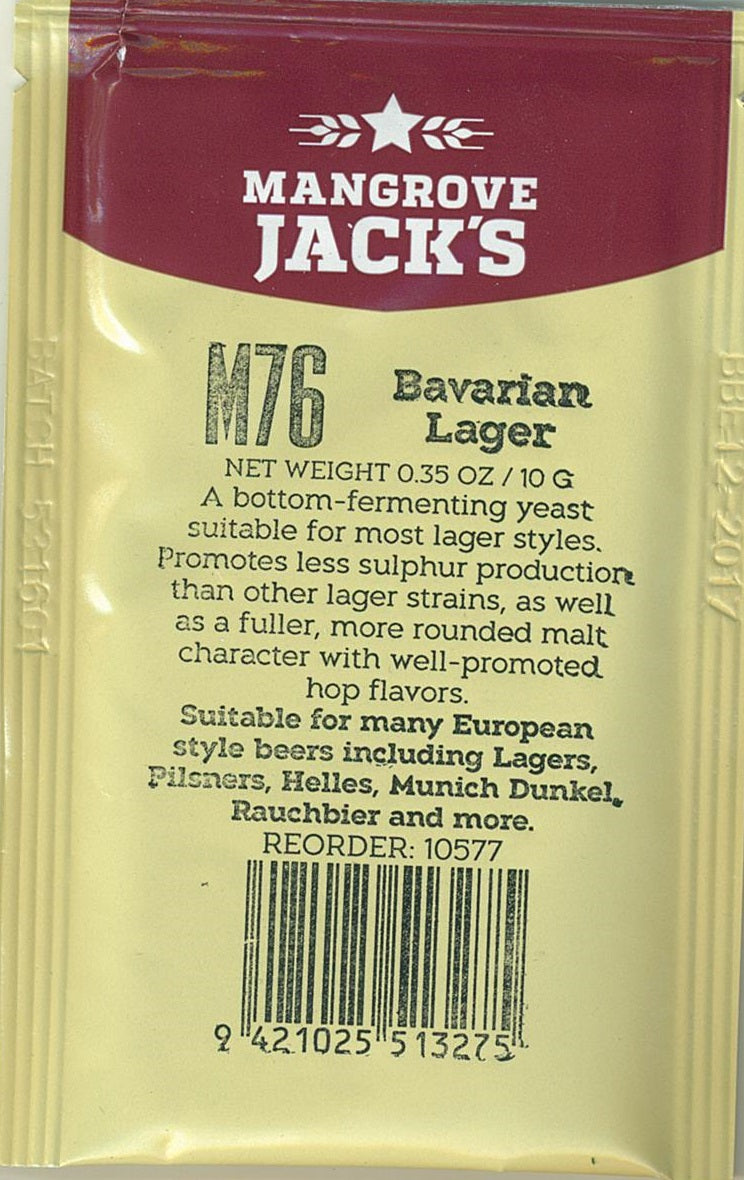 Mangrove Jack's M76 Bavarian Lager ølgær 10 gr. - 2
