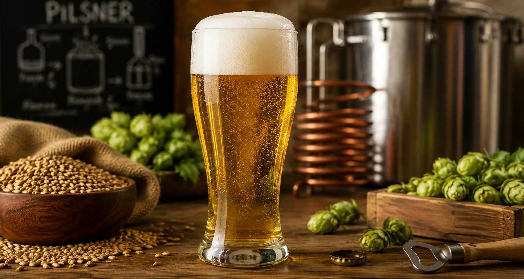 Hjemmebrygget pilsner