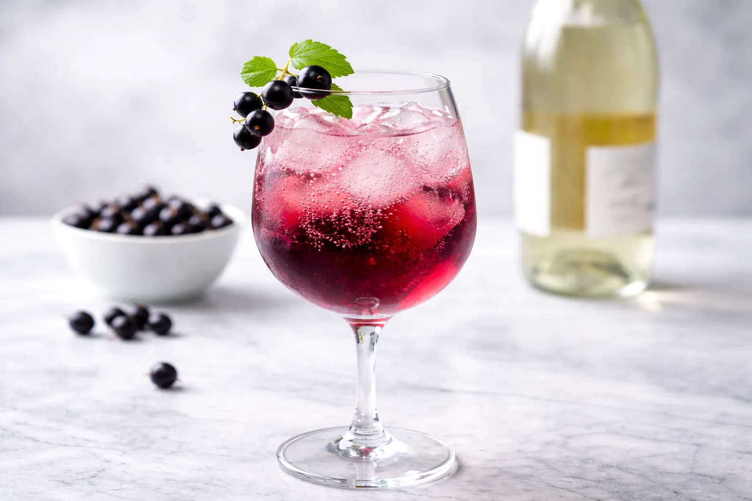 Kir i vinglas med ljus rubinröd ton