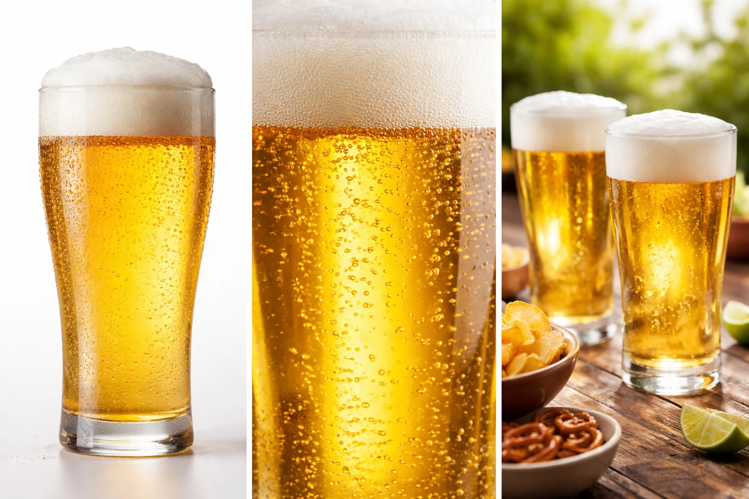 Serviertes Lagerbier im Glas – frisch und klar