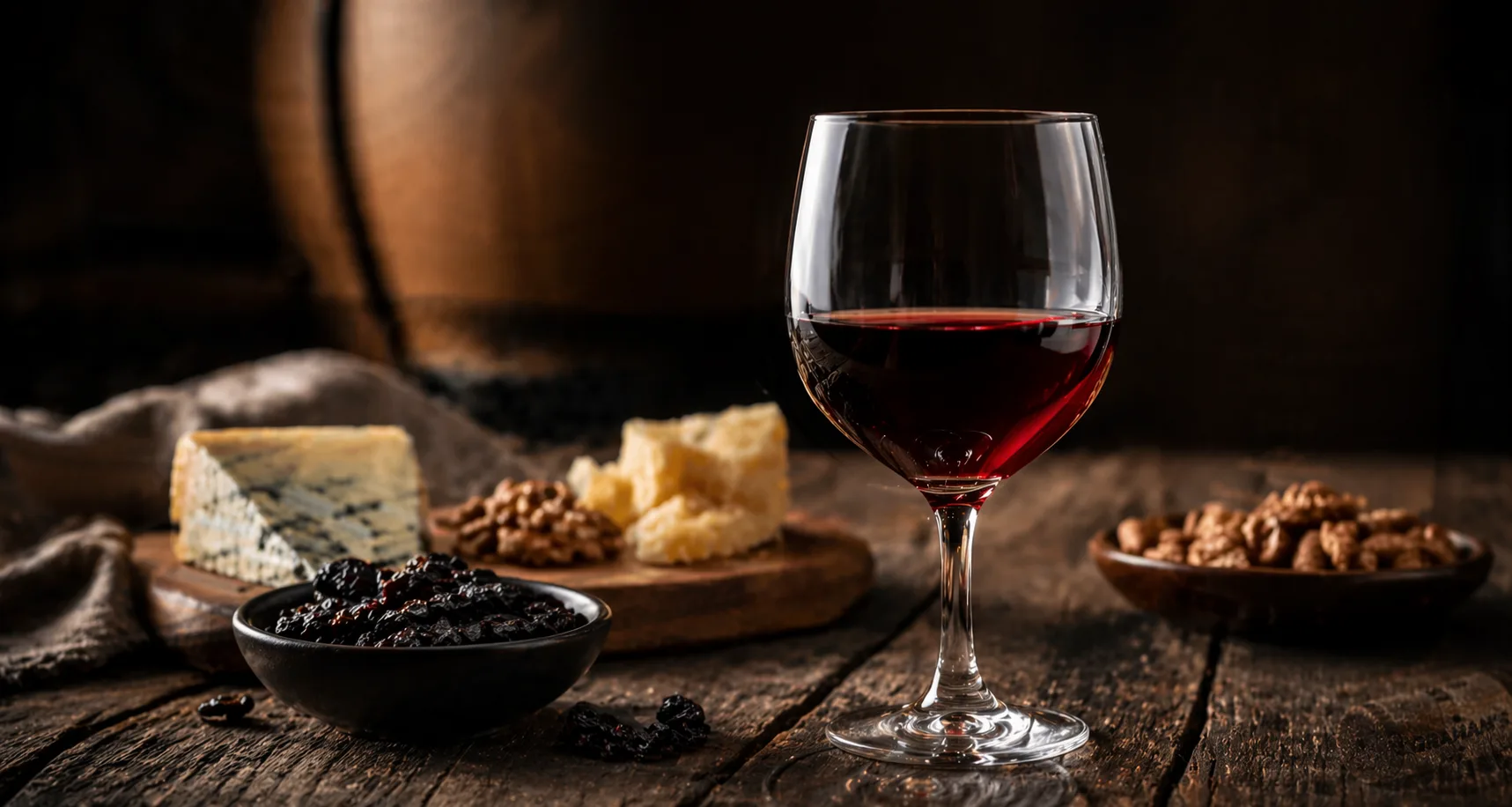 Starkvin i glas med djup färg och fyllig karaktär