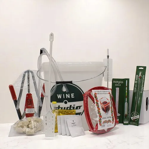 Startpaket för vinbryggning med jäshink och jäsrör