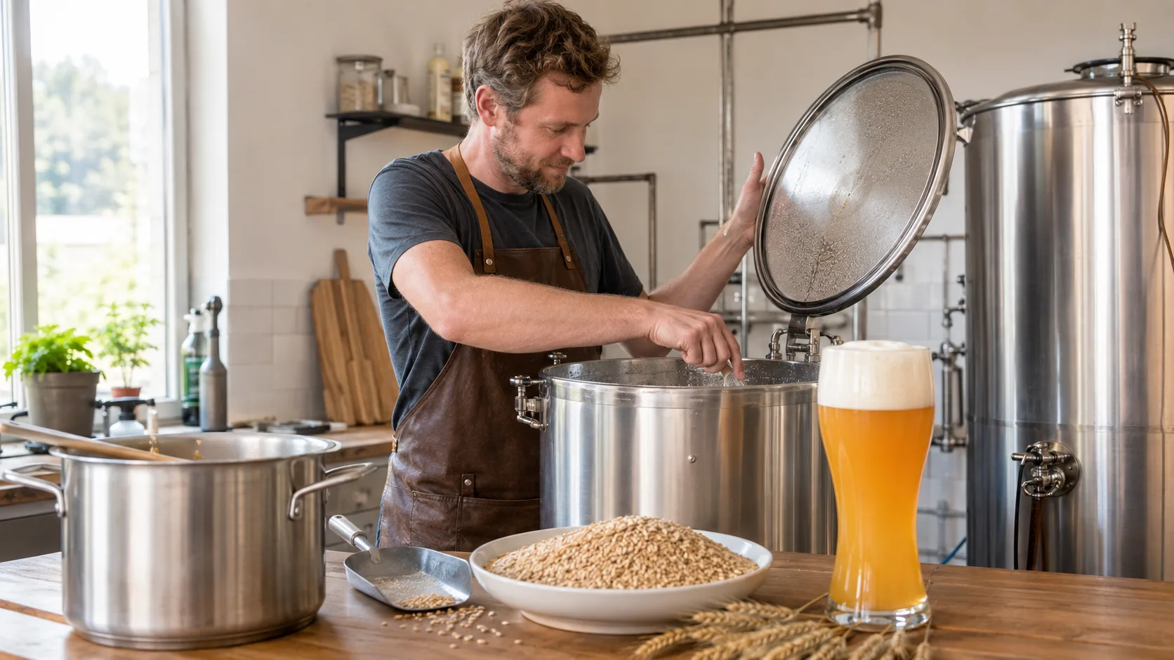 Weissbier zu Hause mit Weizenmalz und Brauausrüstung brauen