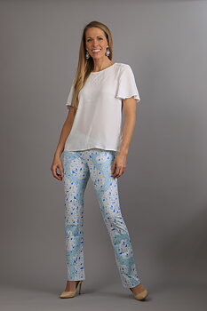 Mosaic Pants grey/white