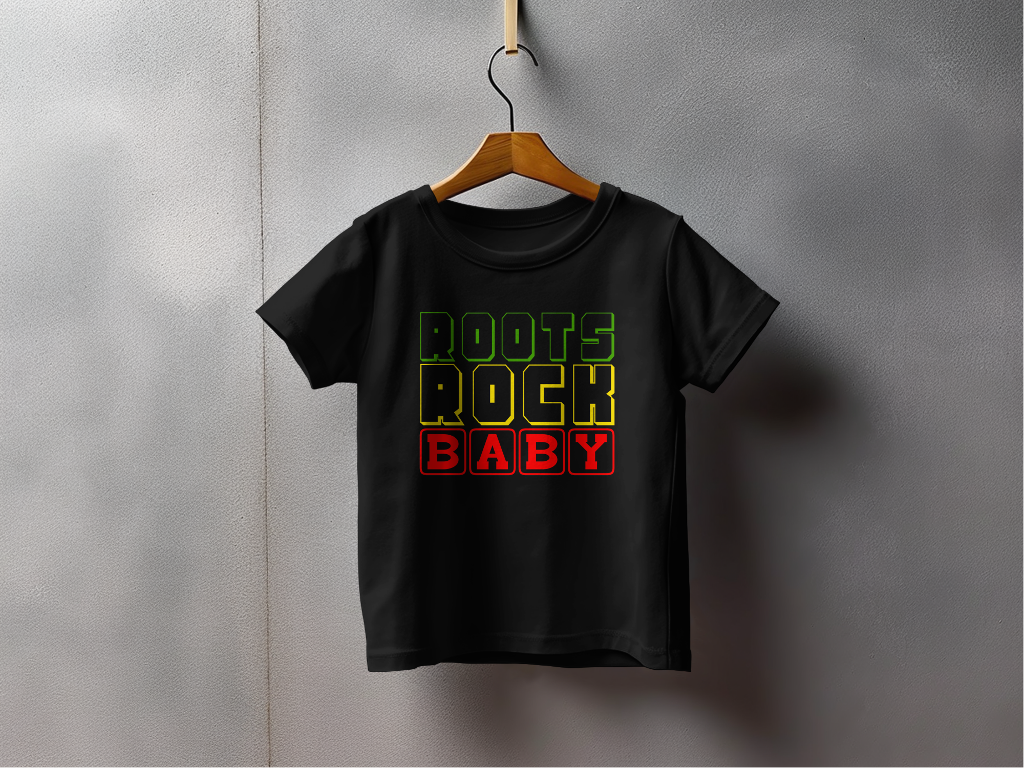 Roots Rock Baby T-shirt Black