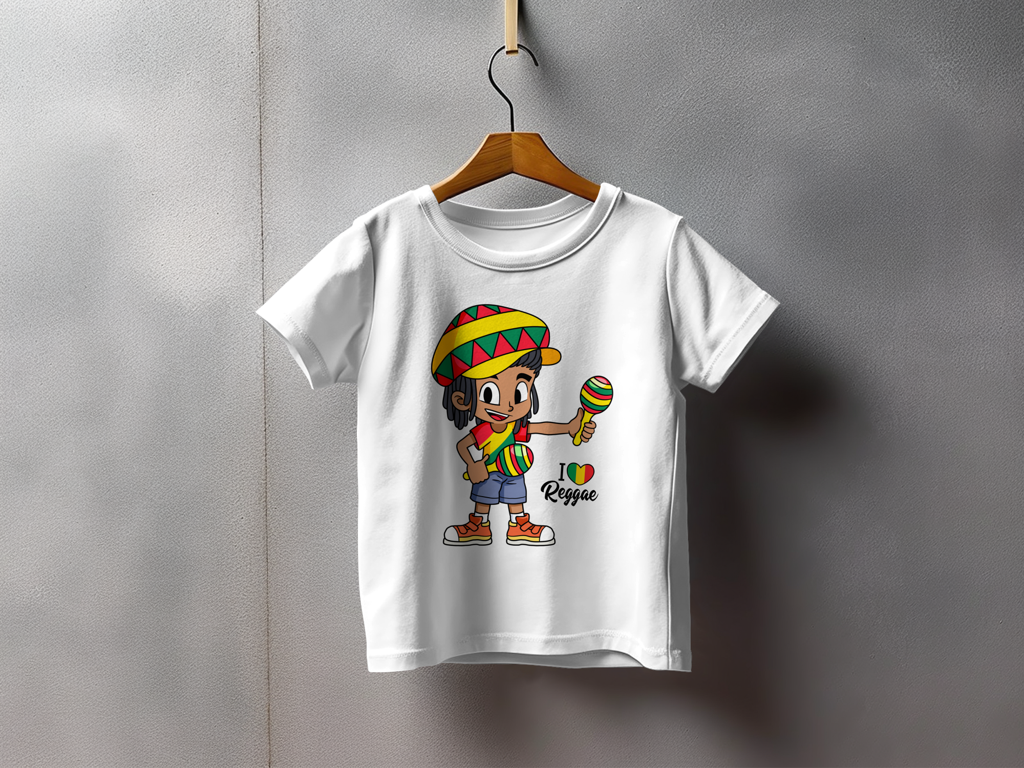 I Love Reggae Baby T-shirt White