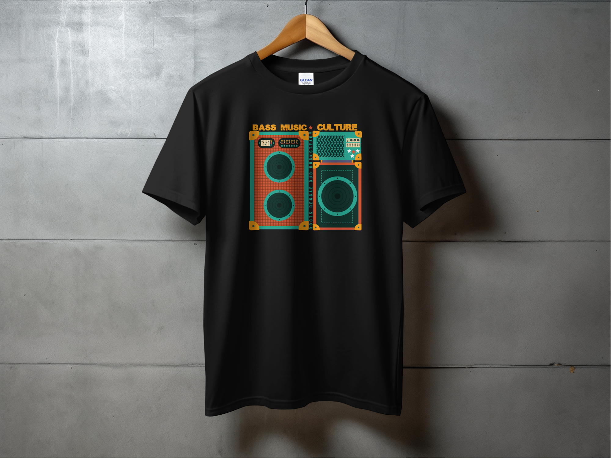 Bass Music Culture T-shirt  Black
