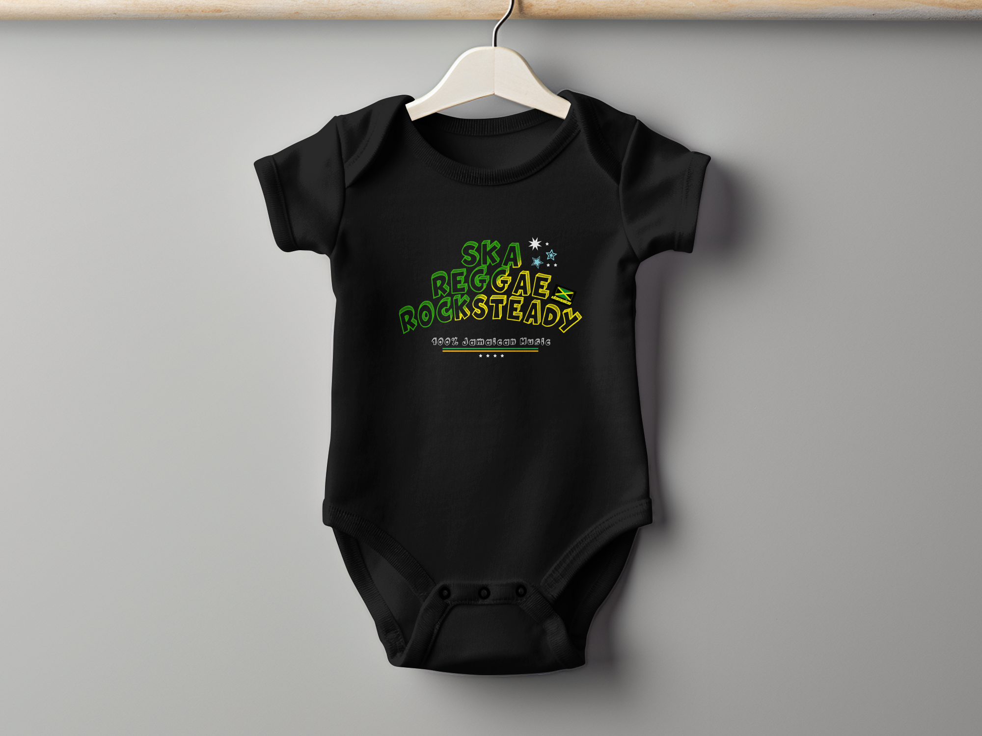 Ska Reggae Rocksteady Bodysuit Black