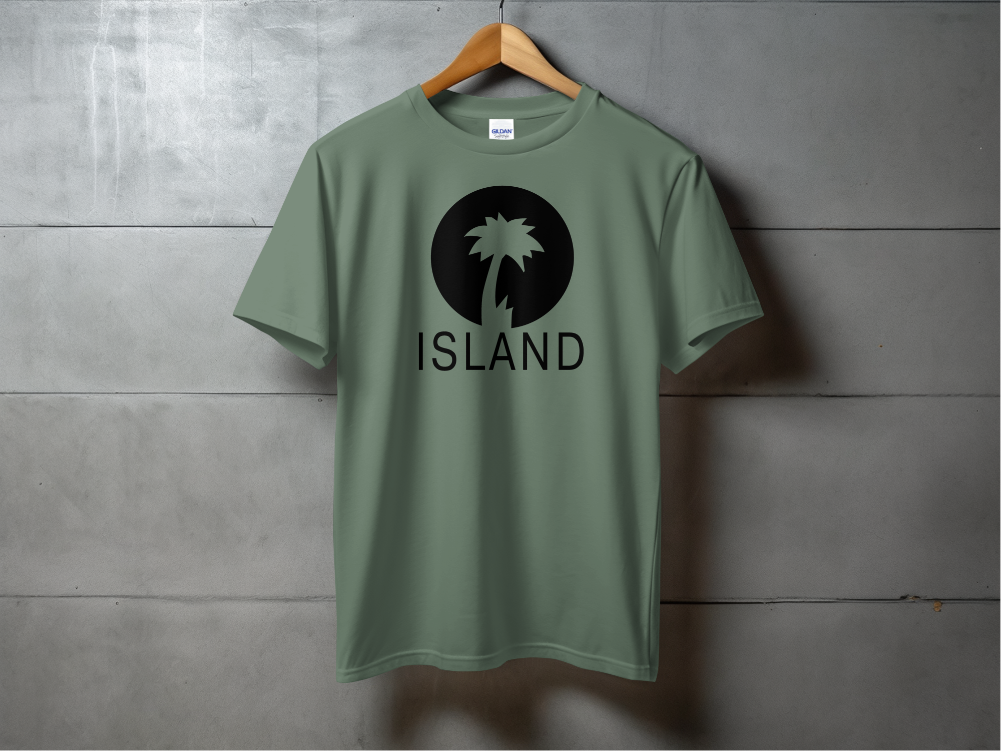 Island T-shirt Military Green
