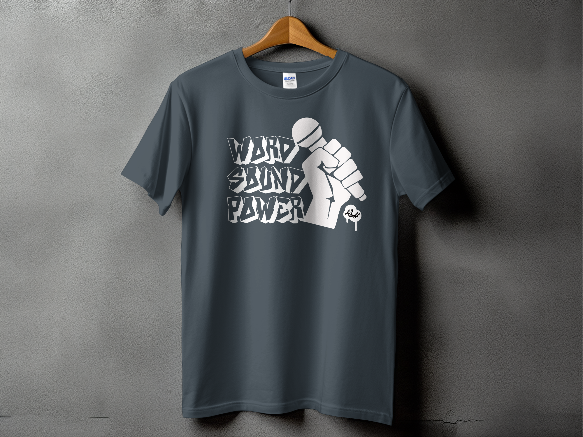 Word Sound & Power T-shirt Charcoal / Black
