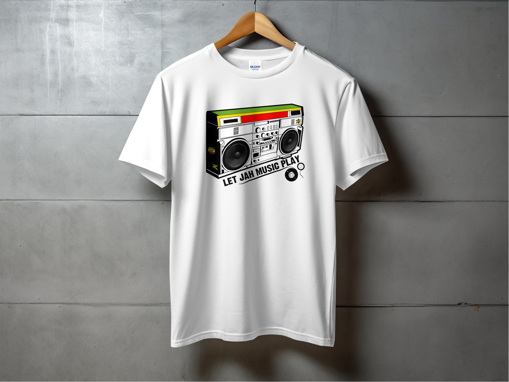 Let Jah Music Play T-shirt White