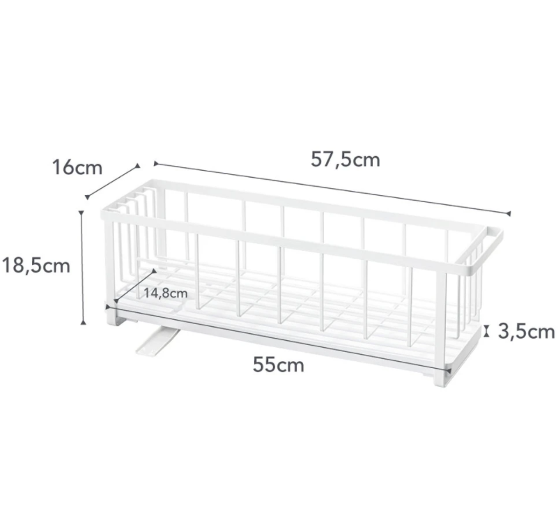 Yamazaki Tower White Wire Dish Drainer Rack