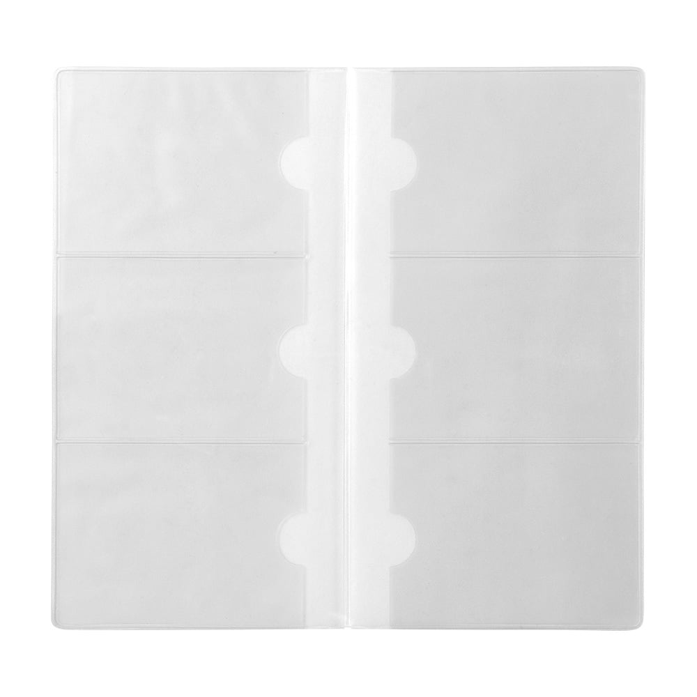 Fodral med med 12 fickor för visitkort, TRAVELERS CARD FILE,  11.5 x H 21 cm, Transparent
