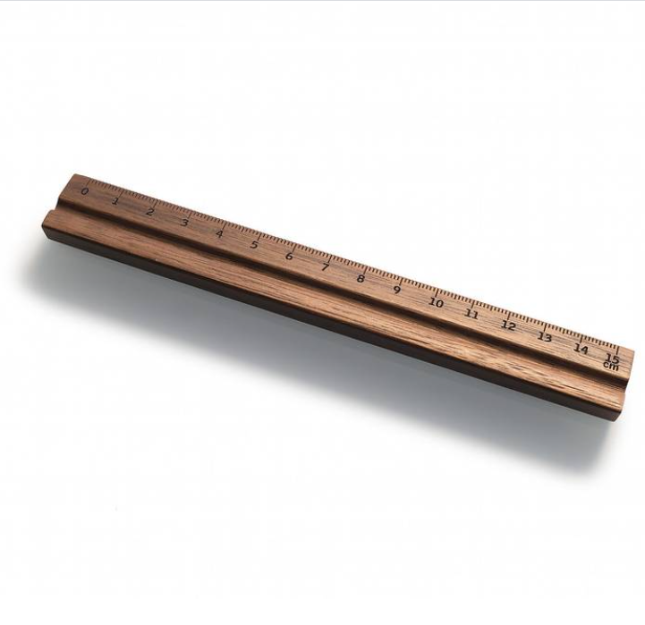 Linjal i valnöt, 15 cm, DESKSTORE SIZE WALNUT, Brun