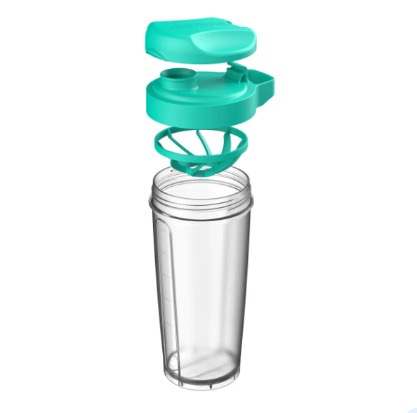 Mugg med mixer, 750 ml,  SISTEMA ACTIVE SHAKER,  Transparent / Mint
