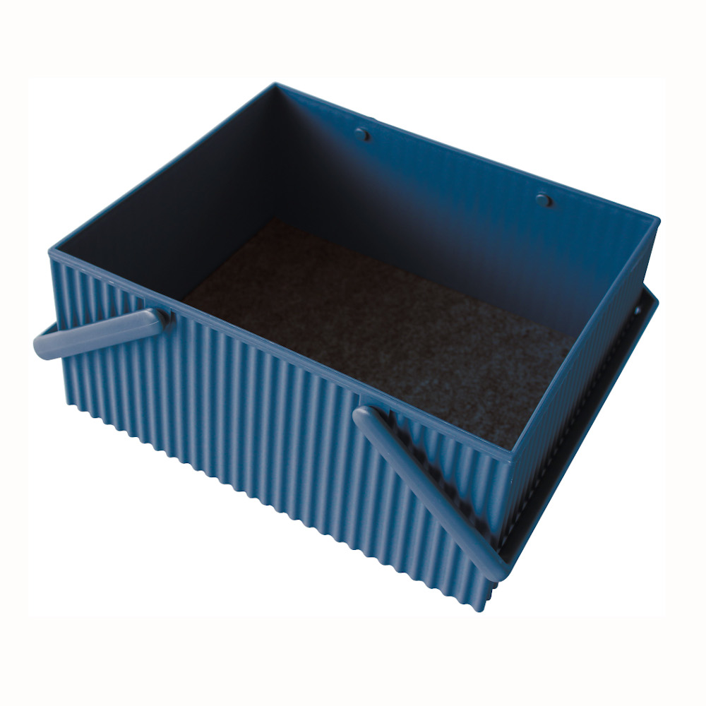 Korg, stapelbar, OMNIOFFRE LARGE, 29 × 24 ,5 × H 12,5 cm, Marinblå