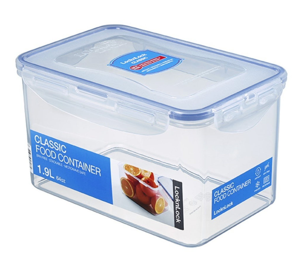 Matlåda, 1,9 L, LOCK & LOCK, 20,7 x 13,4  x H12 cm, Klar / Blå