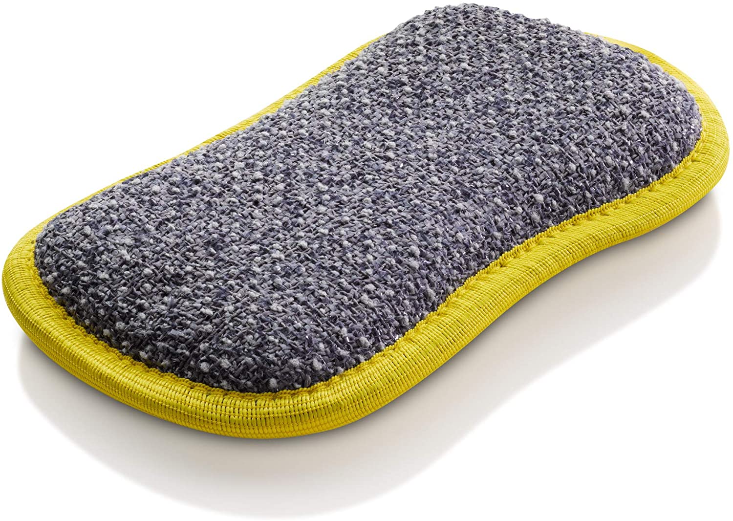 Disksvamp med mjuk och hård sida, ECO FRIENDLY WASHING UP PAD, 16 x 9 cm, Gul / Grå