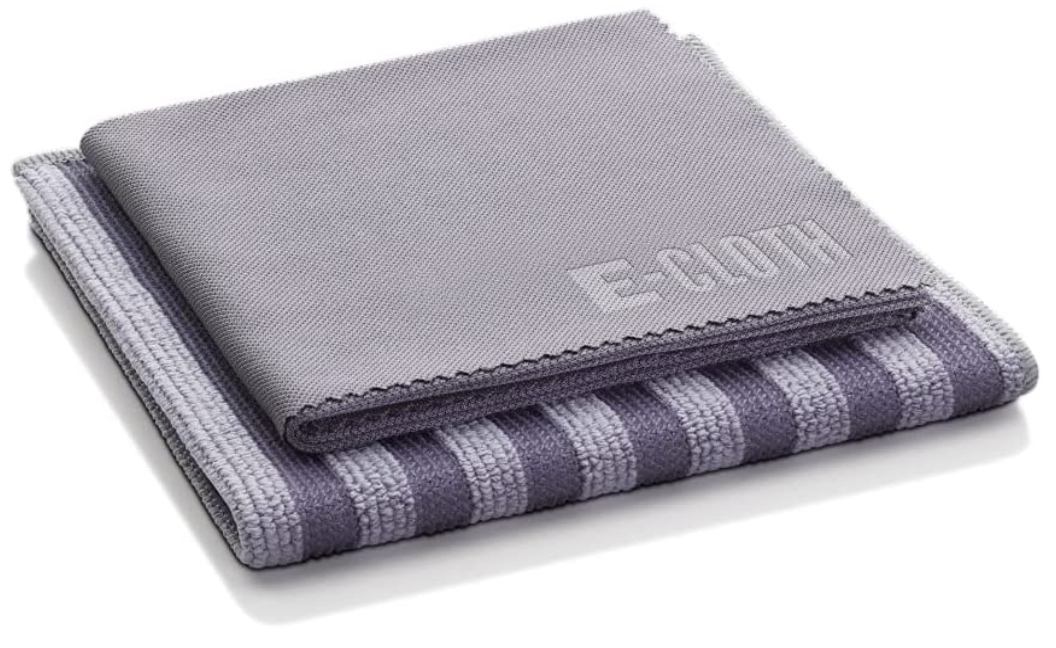 Mikrofiberdukar för rostfritt,  2  dukar, STAINLESS STEEL CLOTH SET, 32 x 32 cm, Grå