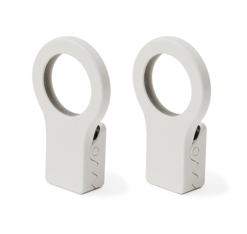 Klämmor för handdukar som saknar ögla, 2-pack, LOOP HANDUKSHÄNGARE, 3 x 1 x H 5 cm, Bosign, Vit