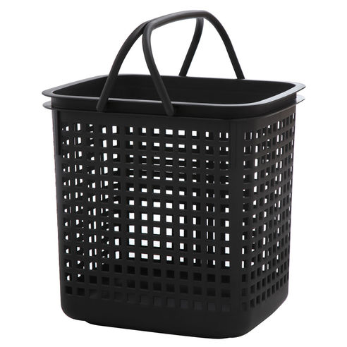 Förvara - Basket with lid, from Japan, 38 L, CESTINO LARGE, 42 x 35 × H 39  cm, Black