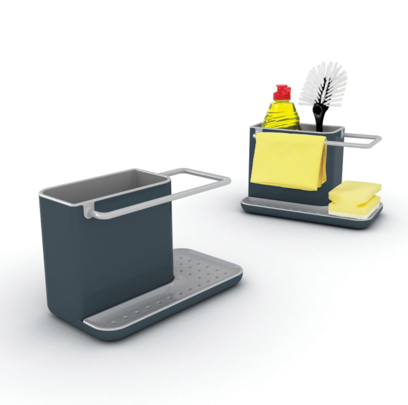 Diskbänksförvaring, SINK-CADDY, 21 x 11,5 x  H 13 cm Joseph Joseph, Mörkgrå