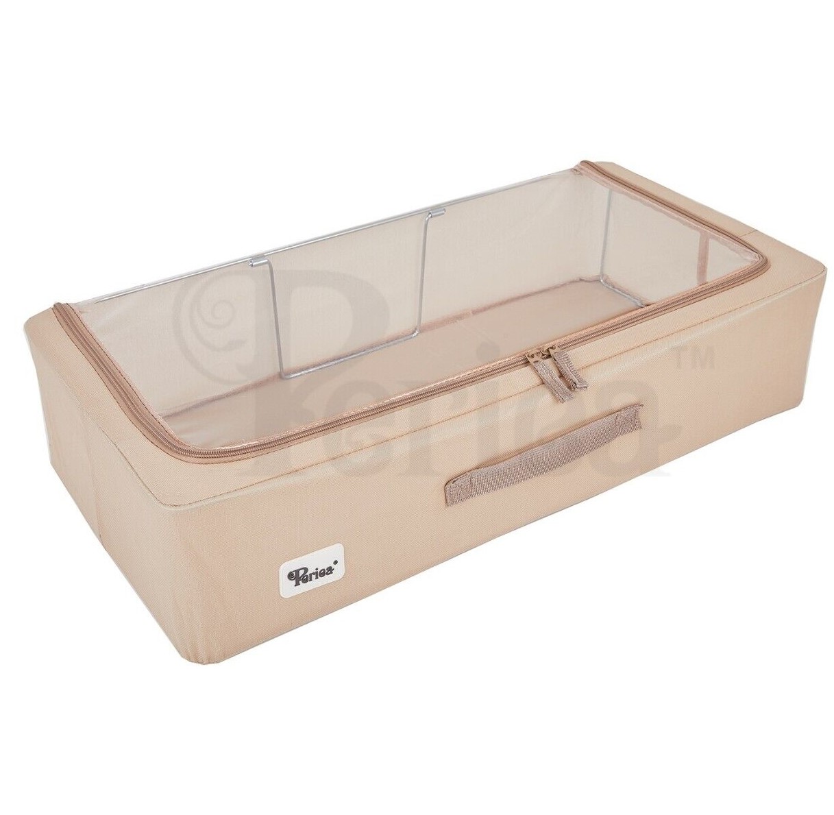 Låda under sängen, Metallram, CASY MEDIUM UNDER BED,  61 x 30 x H 14 cm,  Camel Beige