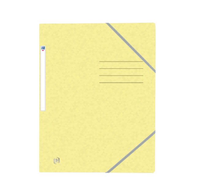 Snoddmapp i kraftig kartong, A4,  OXFORD TOP FILE, Pastellgul
