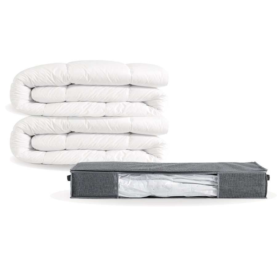 Låda med vakuumpåse, under sängen, AIR STORE UNDER BED, 100 x 45 x H 15 cm, Mörkgrå