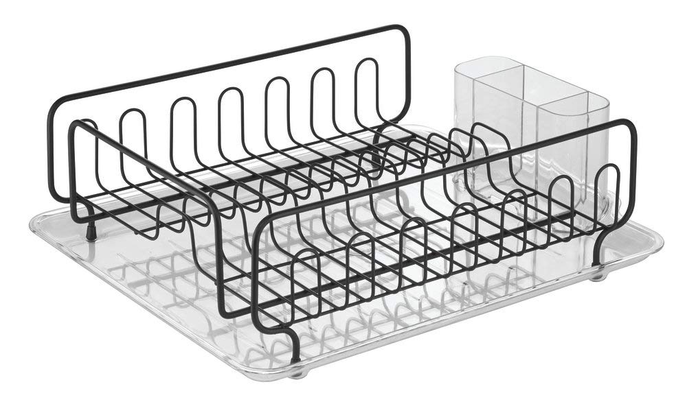 InterDesign Forma Kitchen Dish Drainer Rack With Tray for Drying